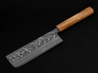 Damastmesser Nakiri 165 SG2, 63 Lagen, Olive – Bild 11