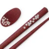Essstäbchen Set Mit Ablage Sakura, Purple Heart