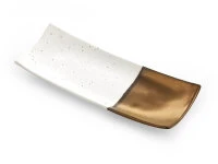 Japanische Servierplatte Sou, Weiß-gold, 2 Größen – Bild 5