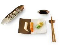 Japanische Servierplatte Sou, Weiß-gold, 2 Größen – Bild 7