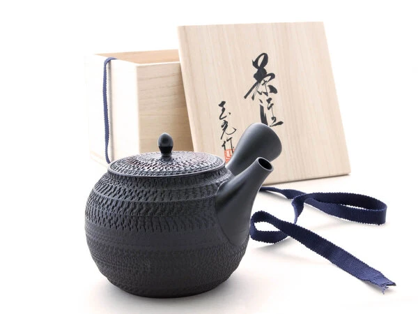 Japanische Teekanne Tokoname Sendan Maru Mit Geschenkbox – Bild 11