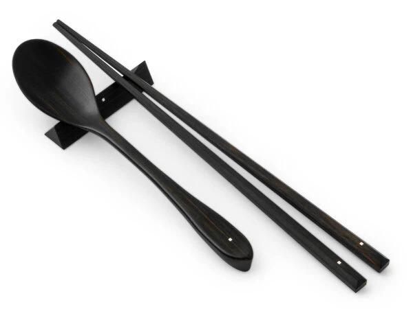 Japanisches Besteck-Set Yokina Asa, Ebenholz - Image 6