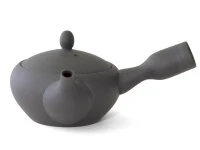 Japanisches Teeservice Teppachu Kurokusube, 3-teilig, Banko Yaki - Image 4