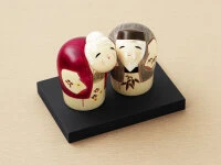 Kokeshi: Holzfigur Enmanchoju (Paar) – Bild 8