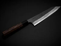 SPG2 Kuroshiage Tsuchime Kiritsuke Gyuto 240mm, Wenge Handle - Image 7