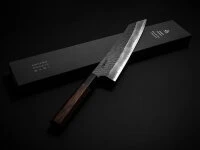 SPG2 Kuroshiage Tsuchime Kiritsuke Gyuto 240mm, Wenge Handle - Image 8