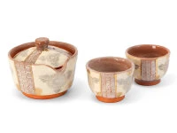 Teeservice Shiboridashi Shino Hanamishima, 3-teilig