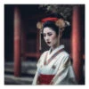 Wandbild Geisha #2, Farbig, 1:1